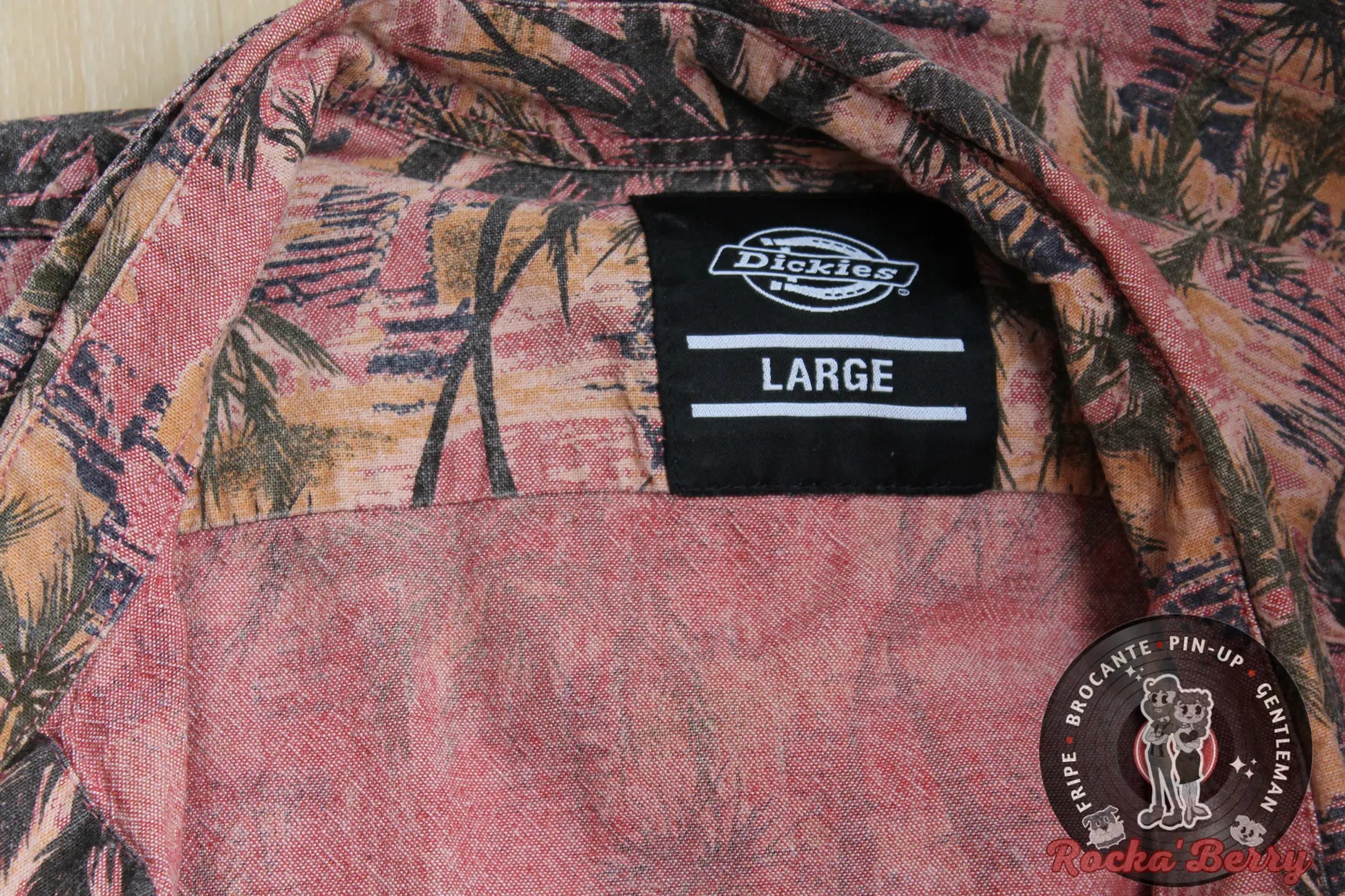 Chemise Hawaïenne Palmier Rose et Orange - Dickies Dickies