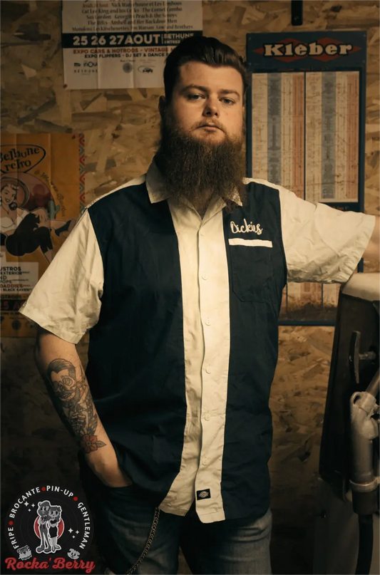 Chemise de Bowling Bleue et Menthe à l'eau - Dickies