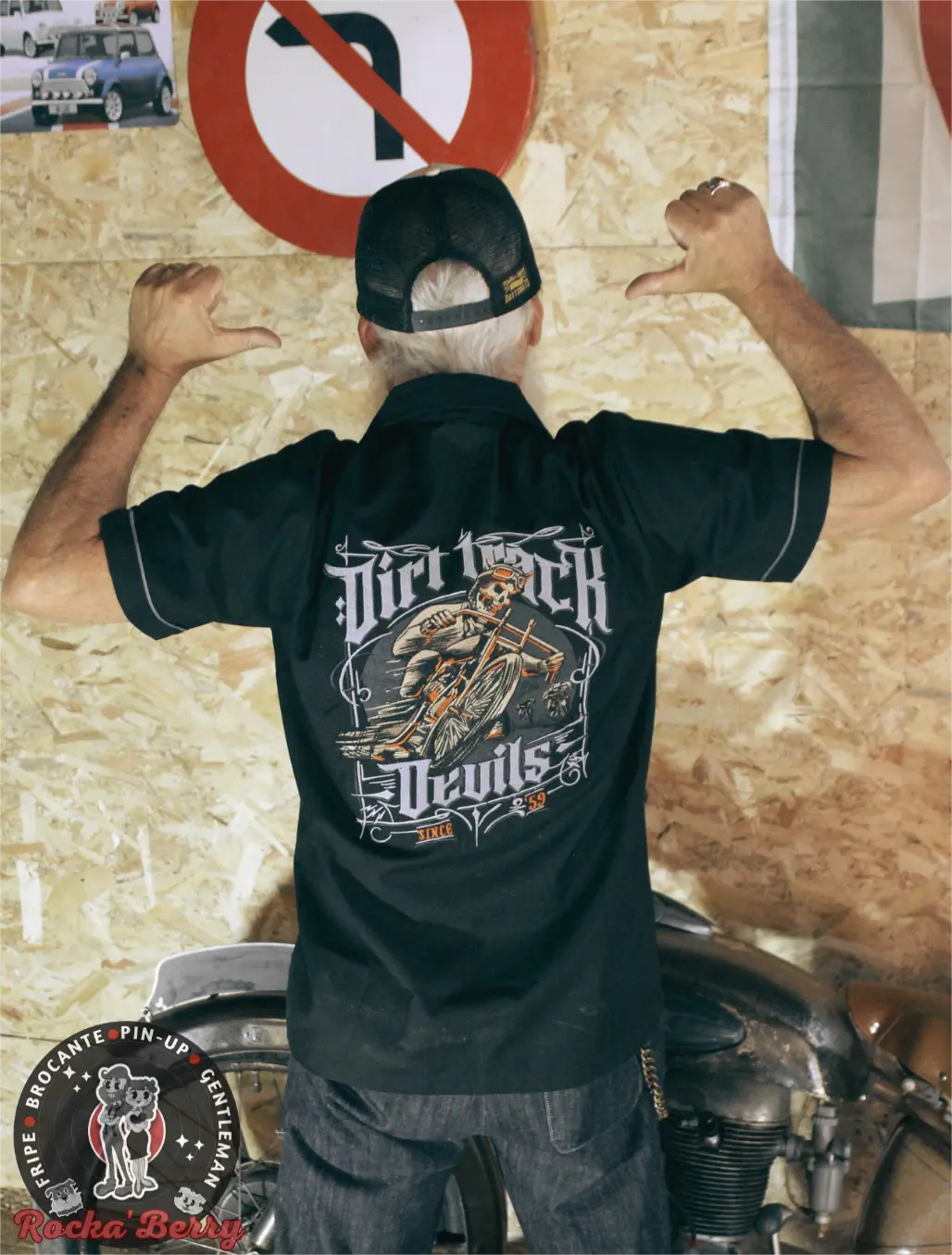 Chemise de Travail Noire Dirt Track Devils - Rumble59 Rumble59