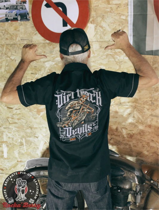 Chemise de Travail Noire Dirt Track Devils - Rumble59 Rumble59