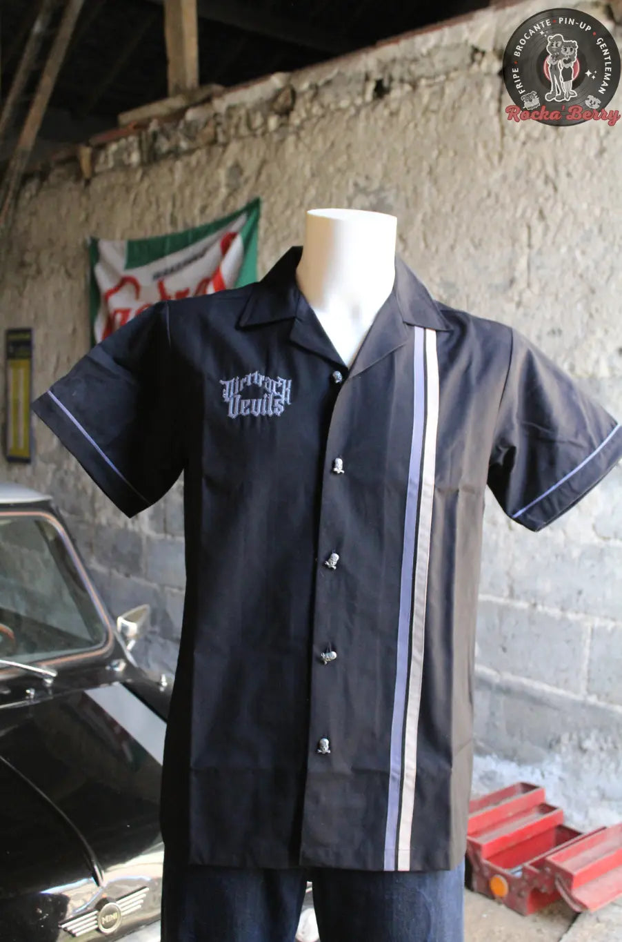 Chemise de Travail Noire Dirt Track Devils - Rumble59 Rumble59