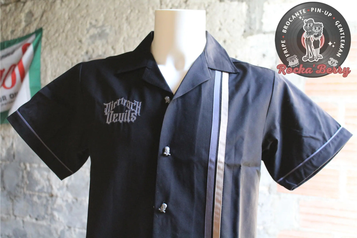 Chemise de Travail Noire Dirt Track Devils - Rumble59 Rumble59