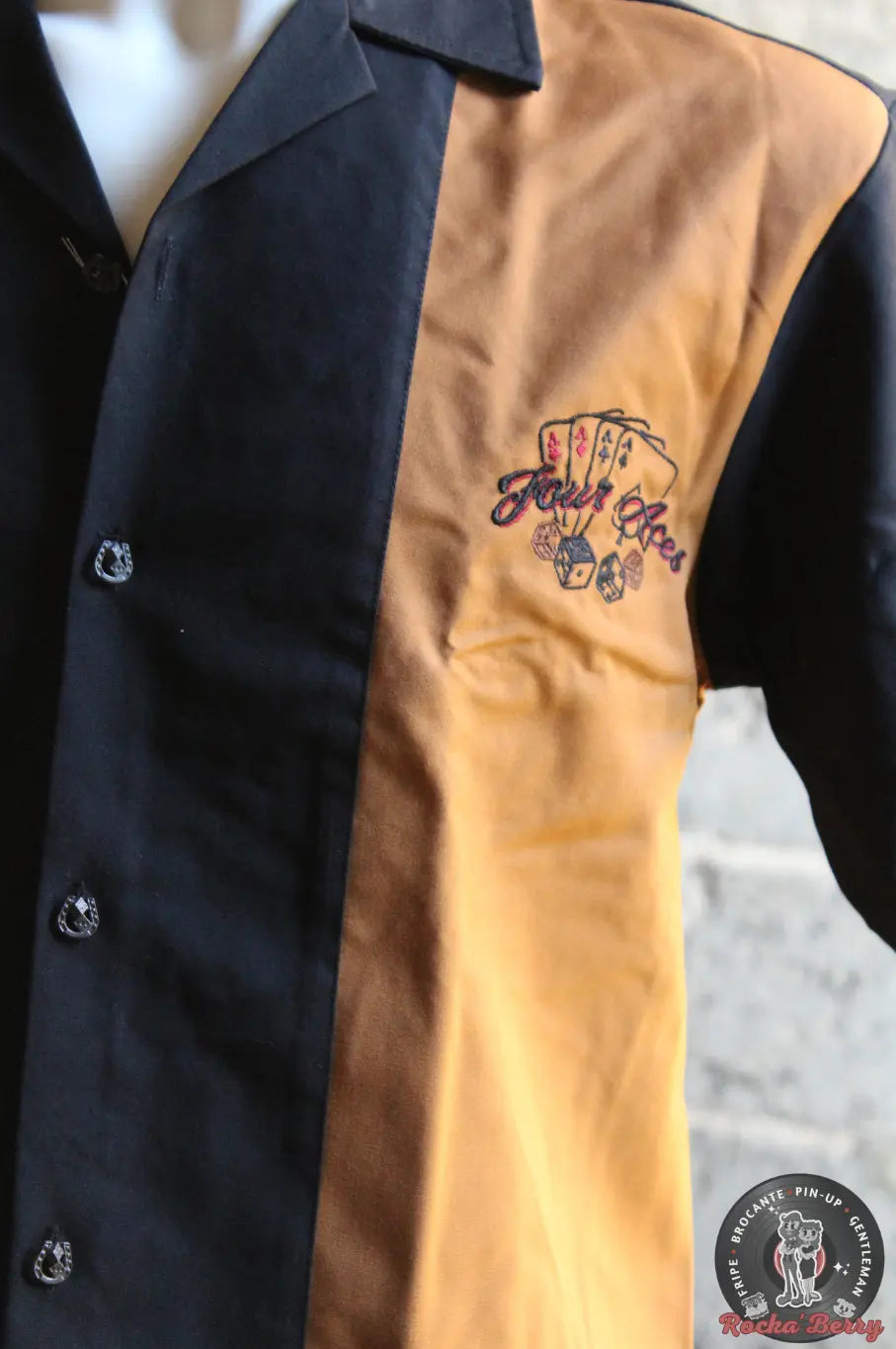 Chemise de Travail Noire Four Aces - Rumble59 Rumble59