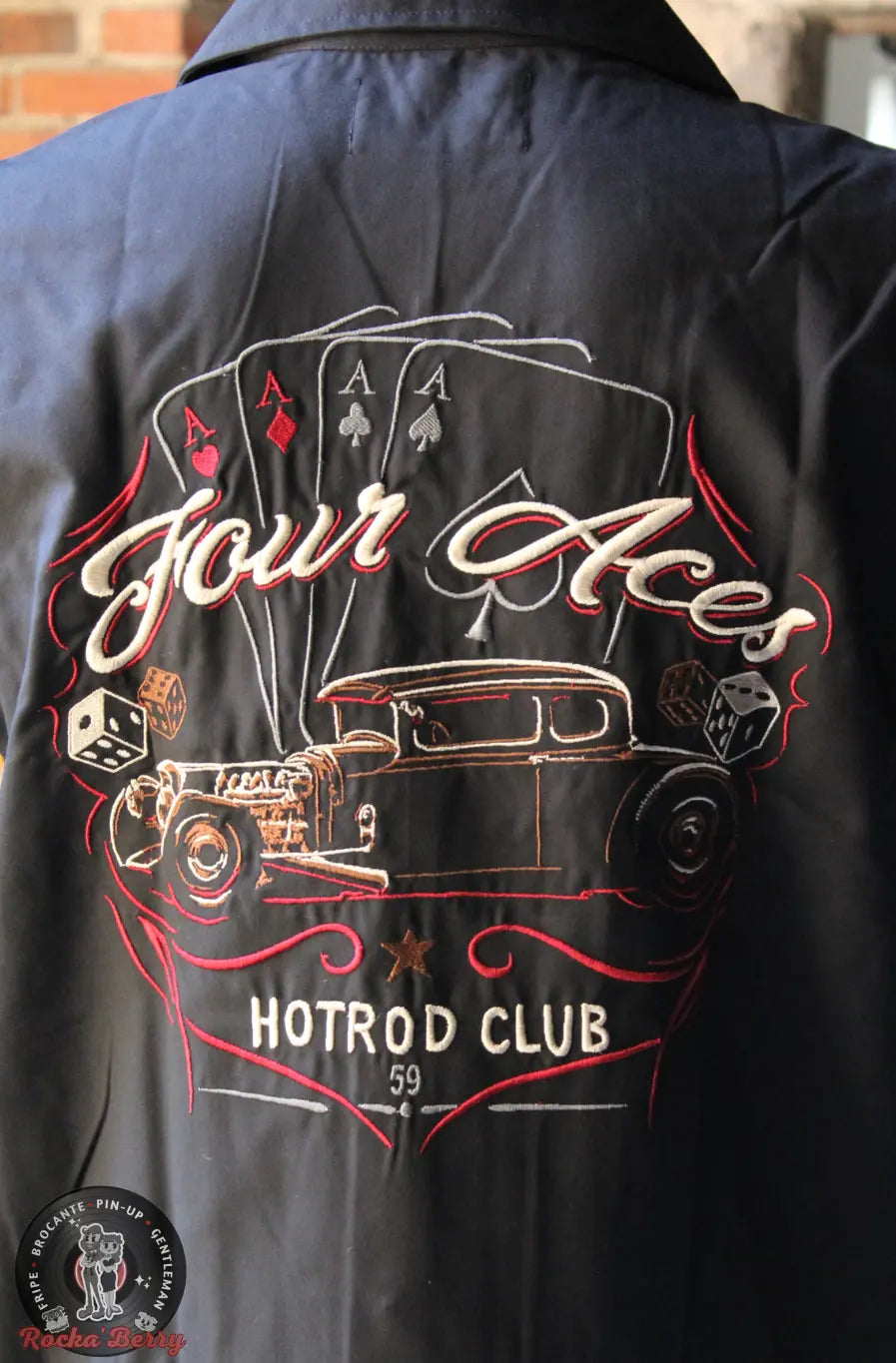Chemise de Travail Noire Four Aces - Rumble59 Rumble59