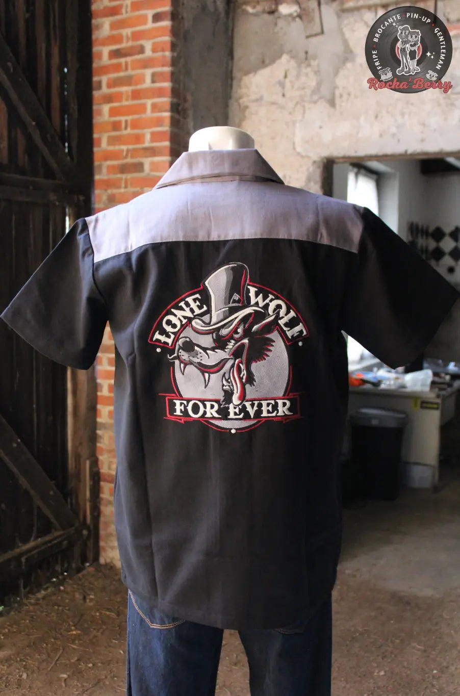Chemise de Travail Noire Lone Wolf Forever - Rumble59 Rumble59