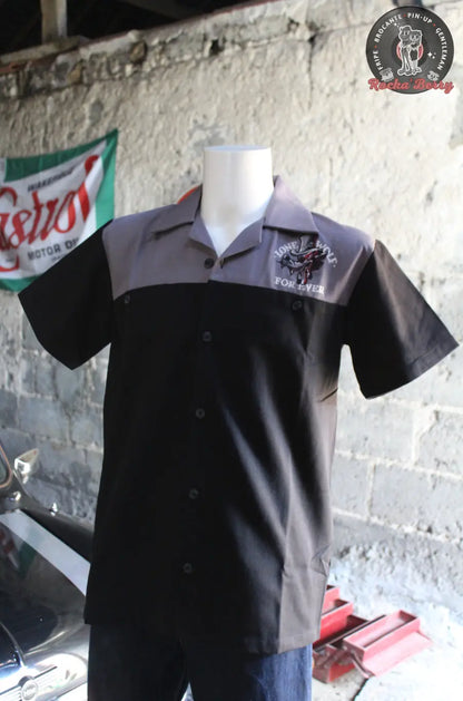 Chemise de Travail Noire Lone Wolf Forever - Rumble59 Rumble59