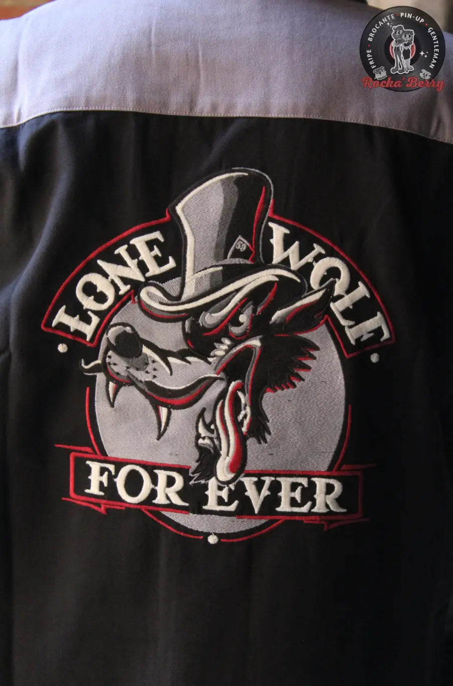 Chemise de Travail Noire Lone Wolf Forever - Rumble59 Rumble59