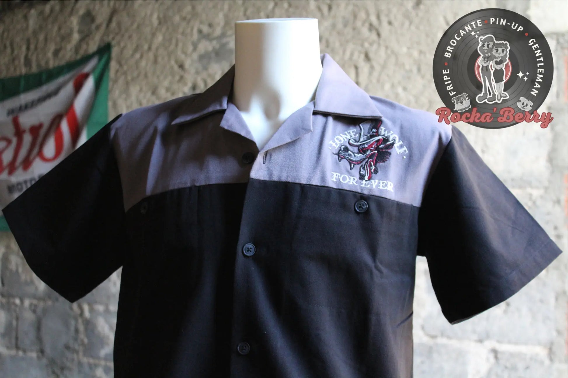 Chemise de Travail Noire Lone Wolf Forever - Rumble59 Rumble59