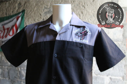 Chemise de Travail Noire Lone Wolf Forever - Rumble59 Rumble59