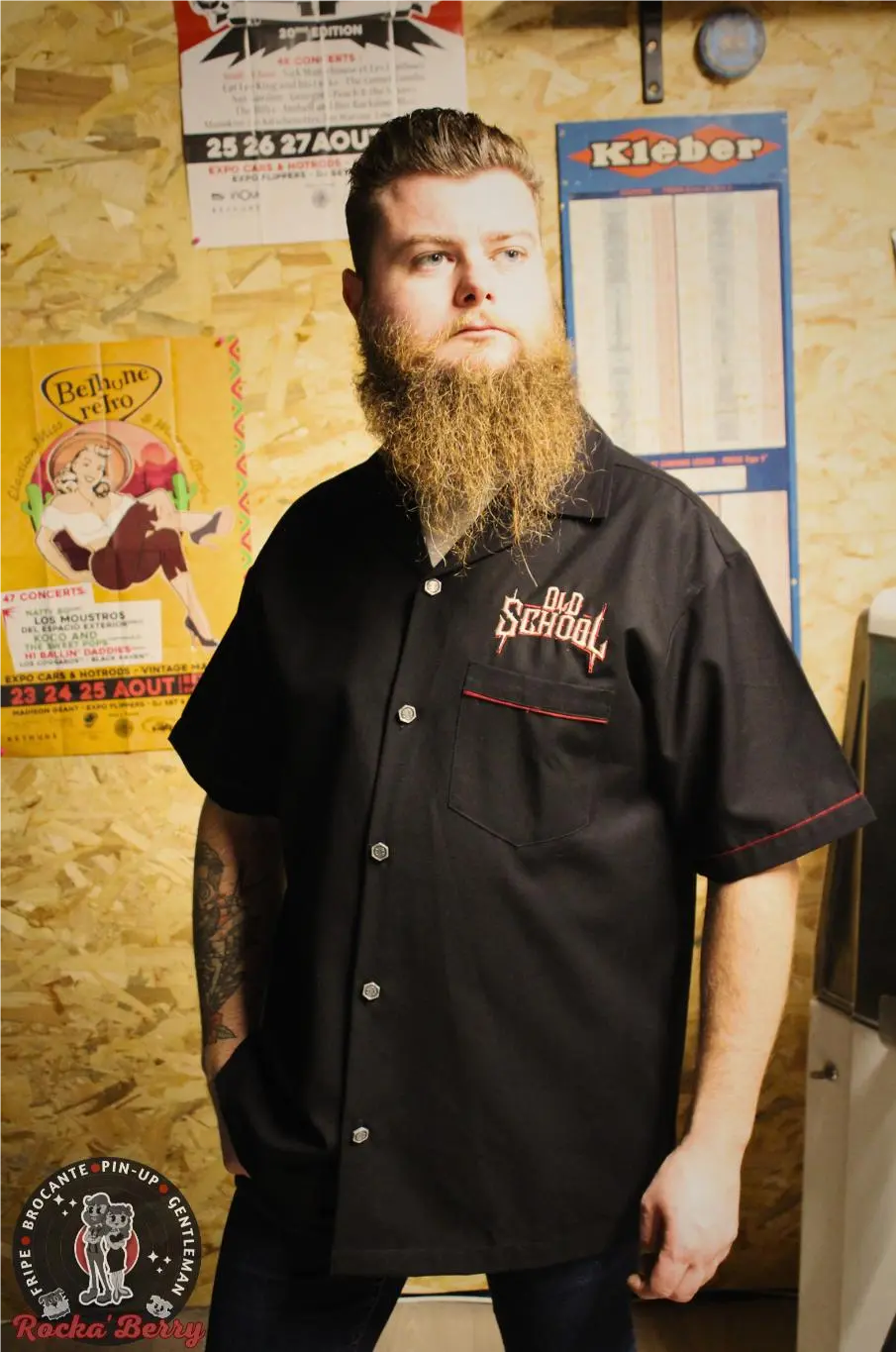 🐺Chemise de Travail Noire Old School Weirdo  - Rumble59 Rumble59