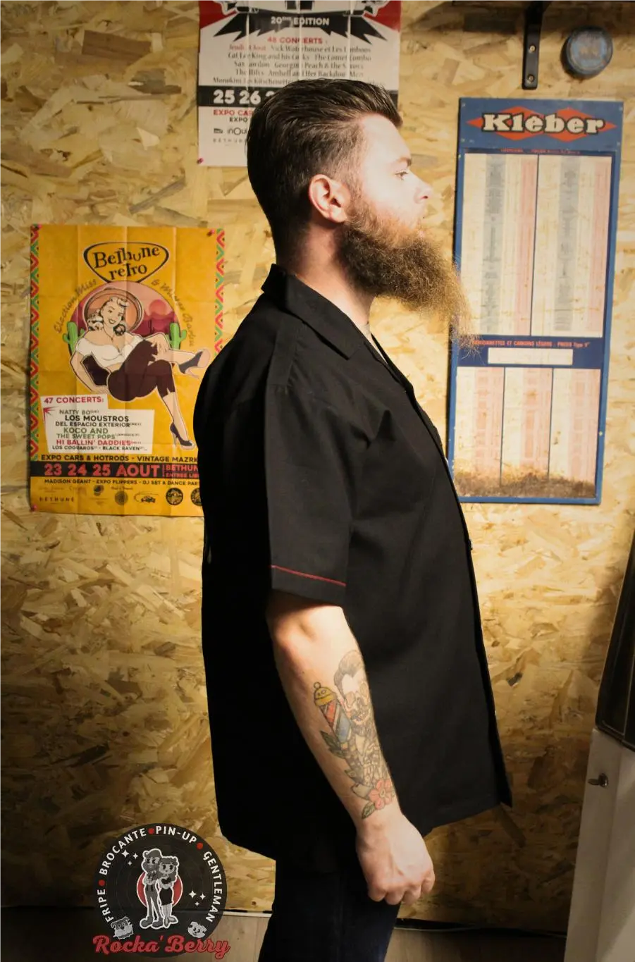 🐺Chemise de Travail Noire Old School Weirdo  - Rumble59 Rumble59