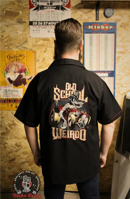 🐺Chemise de Travail Noire Old School Weirdo  - Rumble59 Rumble59
