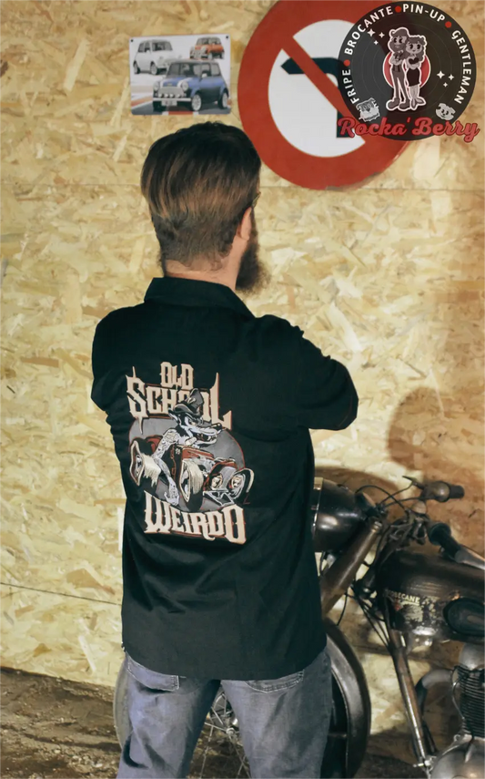 Chemise de Travail Noire Old School Weirdo  - Rumble59 Rumble59