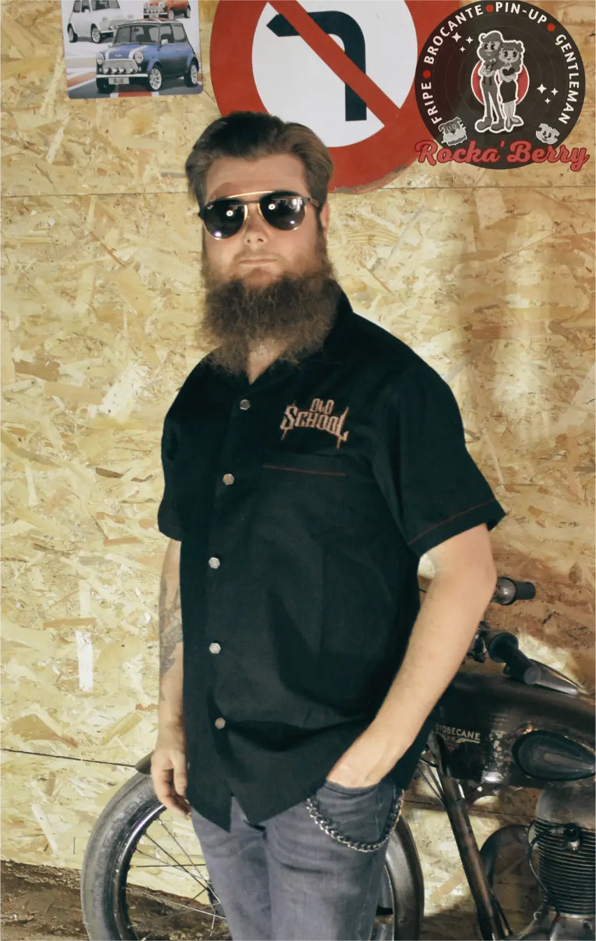 Chemise de Travail Noire Old School Weirdo  - Rumble59 Rumble59