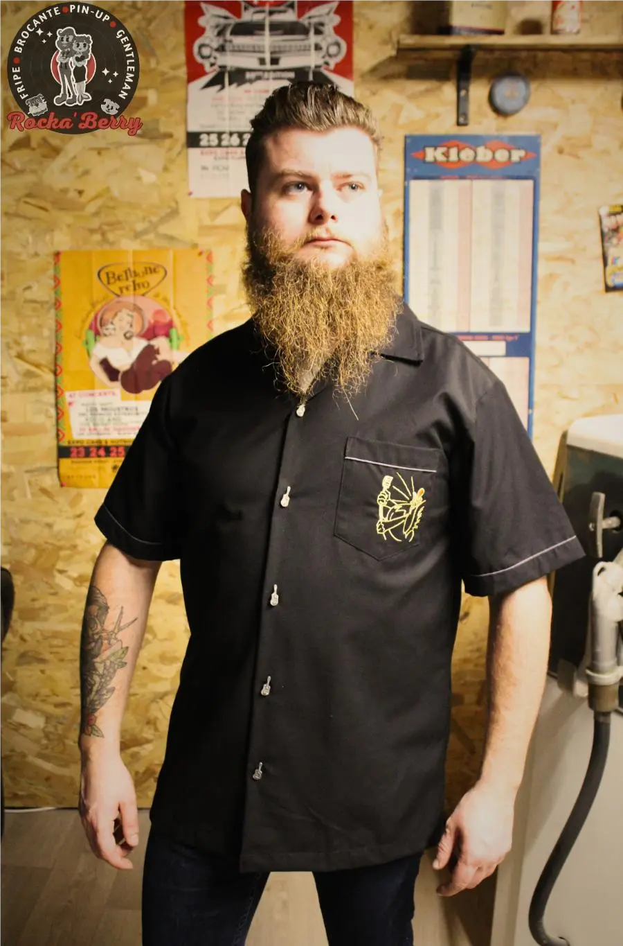 Chemise de Travail Noire Sun Records - Rumble59 Rumble59