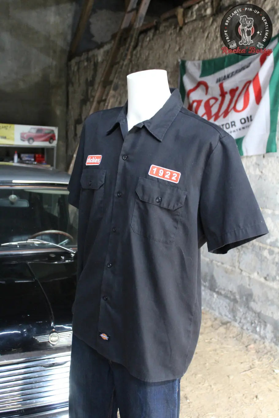 Chemise de Travail Noire et Rouge - Dickies Dickies
