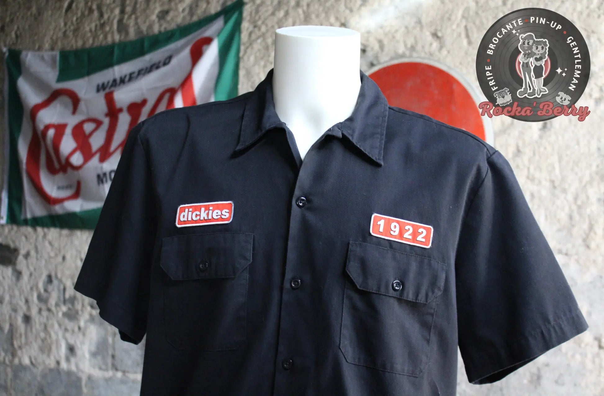 Chemise de Travail Noire et Rouge - Dickies Dickies