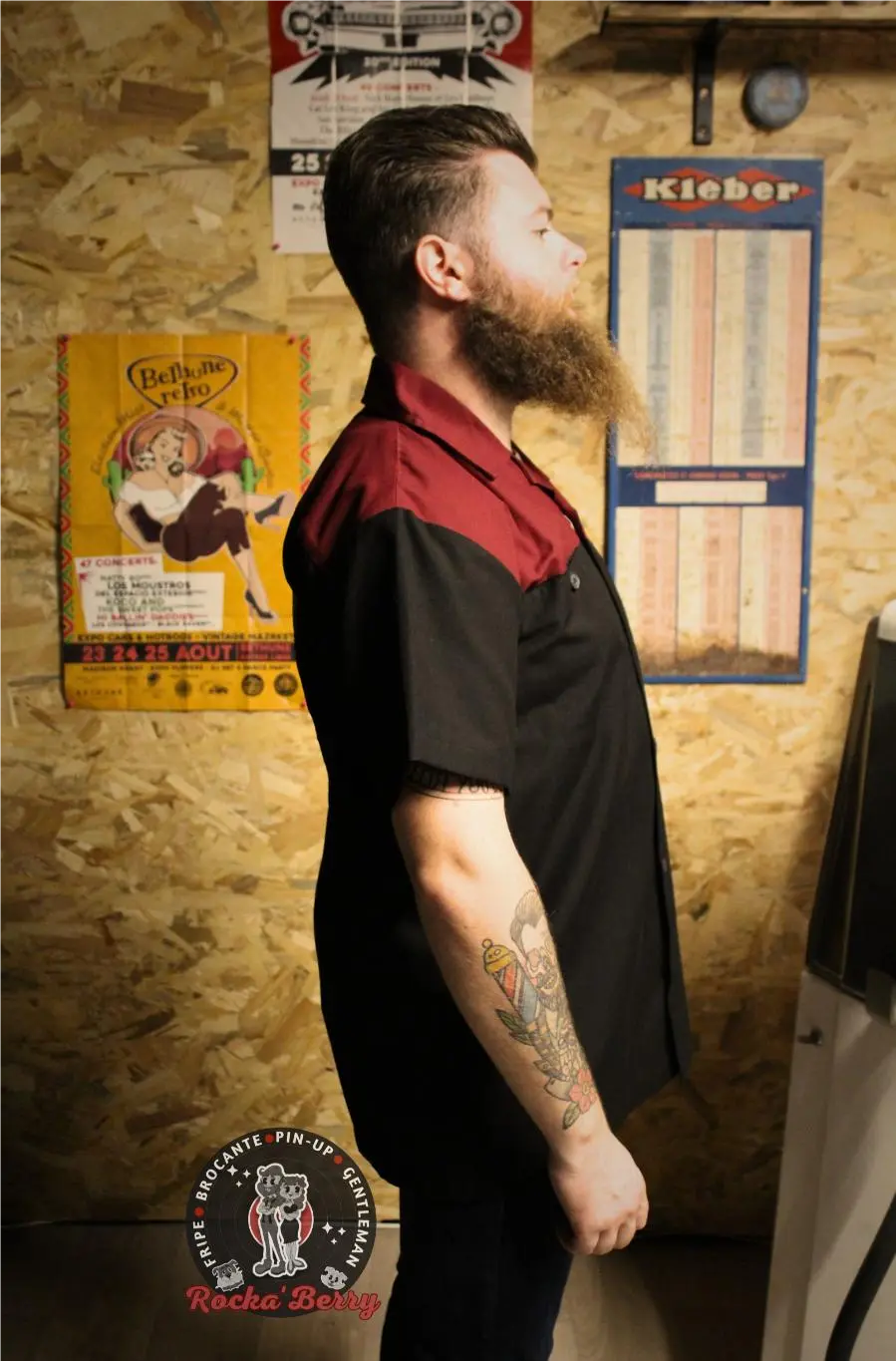 🦈💥Chemise de Travail Noire et Rouge Roadsharks  - Rumble59 Rumble59