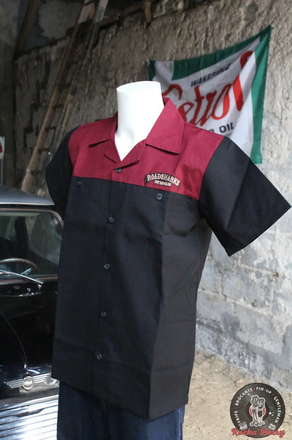 Chemise de Travail Noire et Rouge Roadsharks  - Rumble59 Rumble59