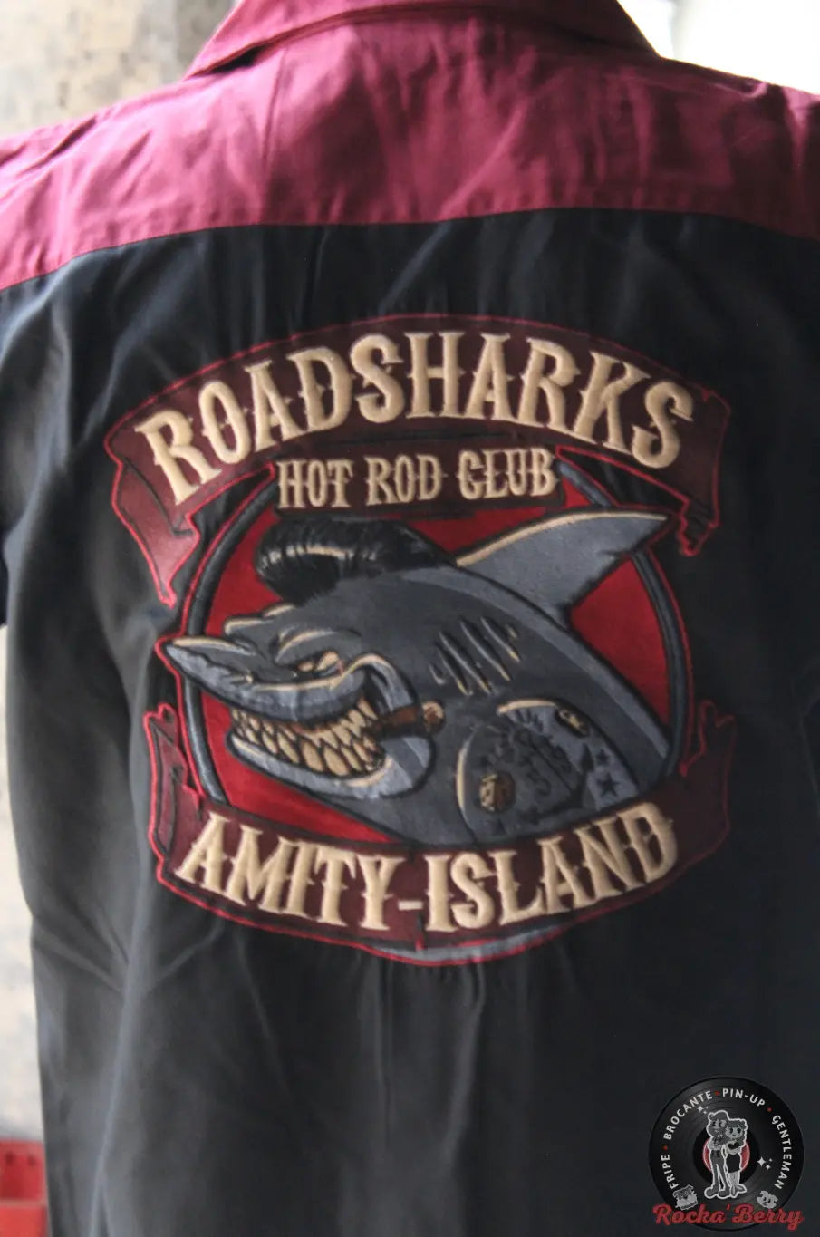 Chemise de Travail Noire et Rouge Roadsharks  - Rumble59 Rumble59