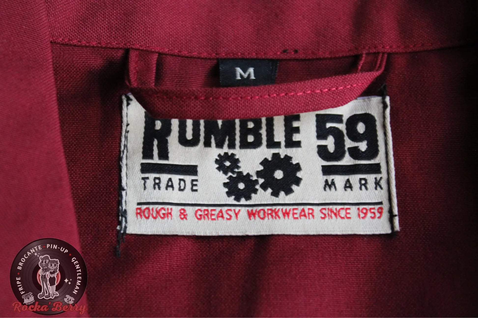 Chemise de Travail Noire et Rouge Roadsharks  - Rumble59 Rumble59