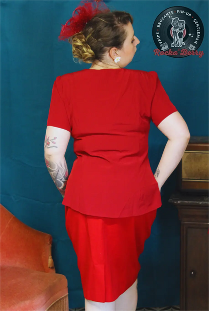 Chemisier Pinup Rétro Col en Cœur Bordeaux - Belle Poque Belle Poque