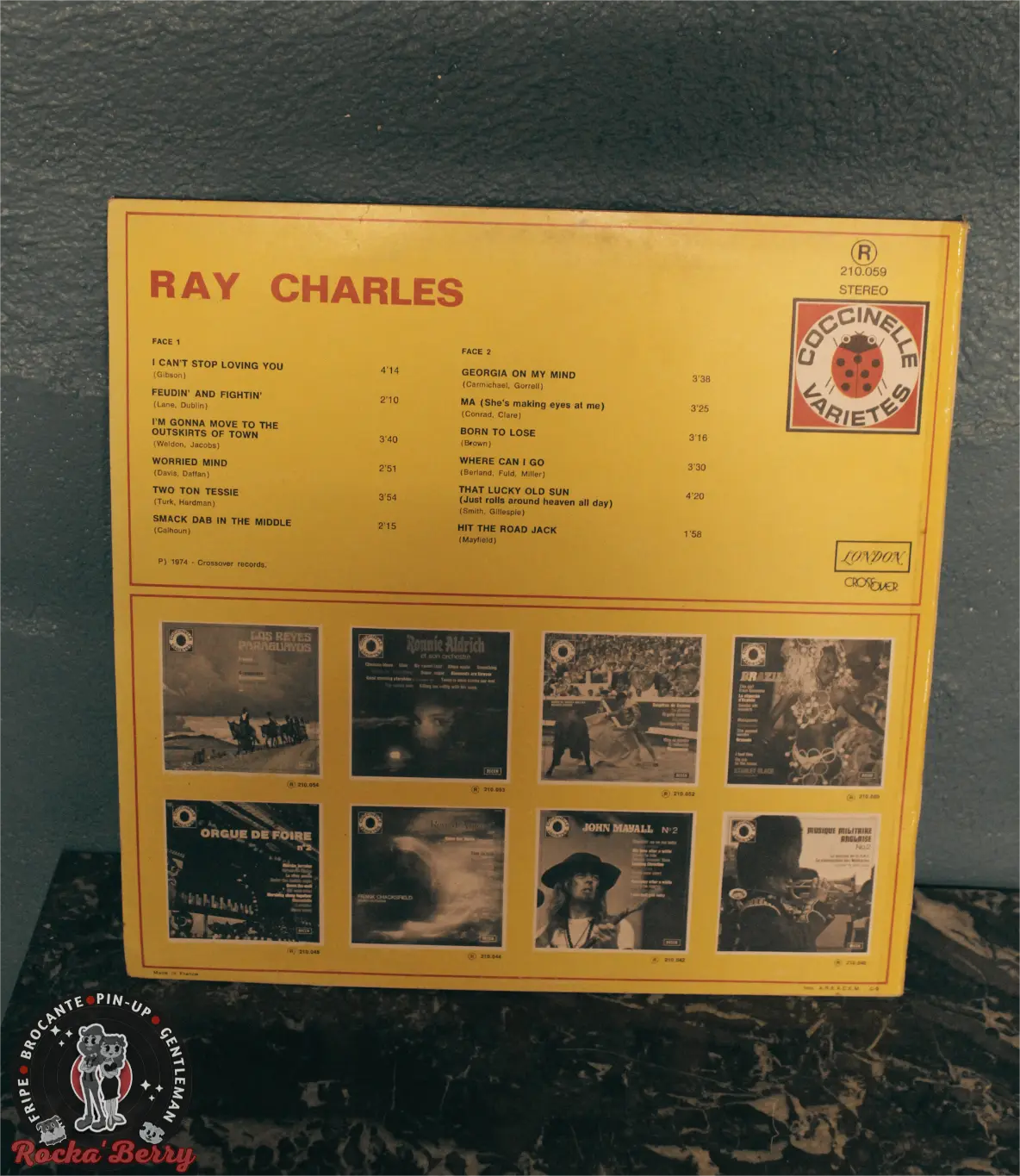 Coccinelles Variétés, "The World of Ray Charles" ( FR/1974 ) Vinyle 33T Rocka'Berry