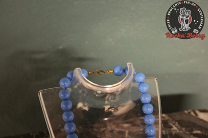 Collier de Perles Vintage : Bleu Clair - Rocka'Berry
