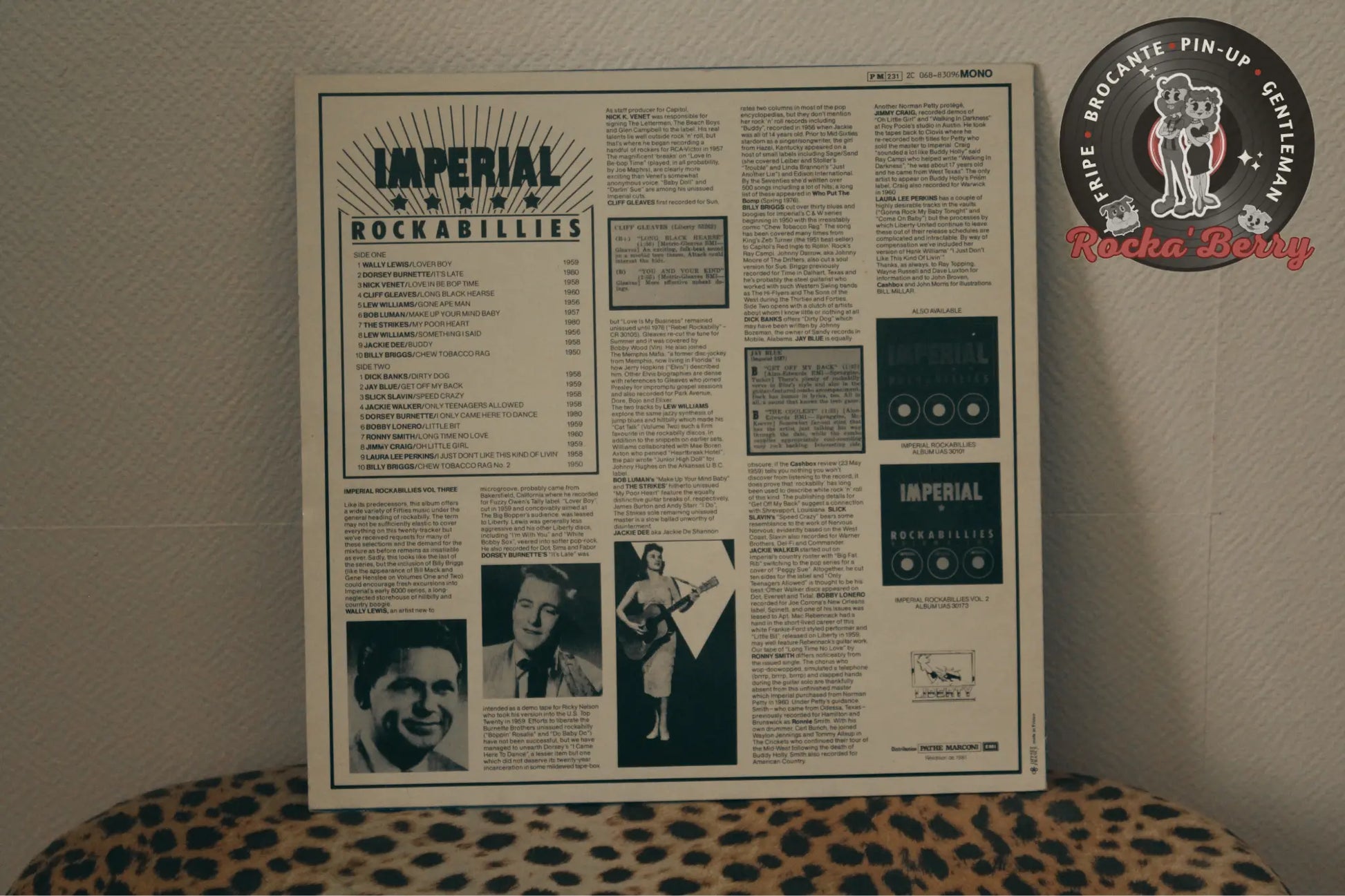 Divers Artistes, "Imperial Rockabillies - Volume Three" ( 1980 ) Vinyle 33T Rocka'Berry