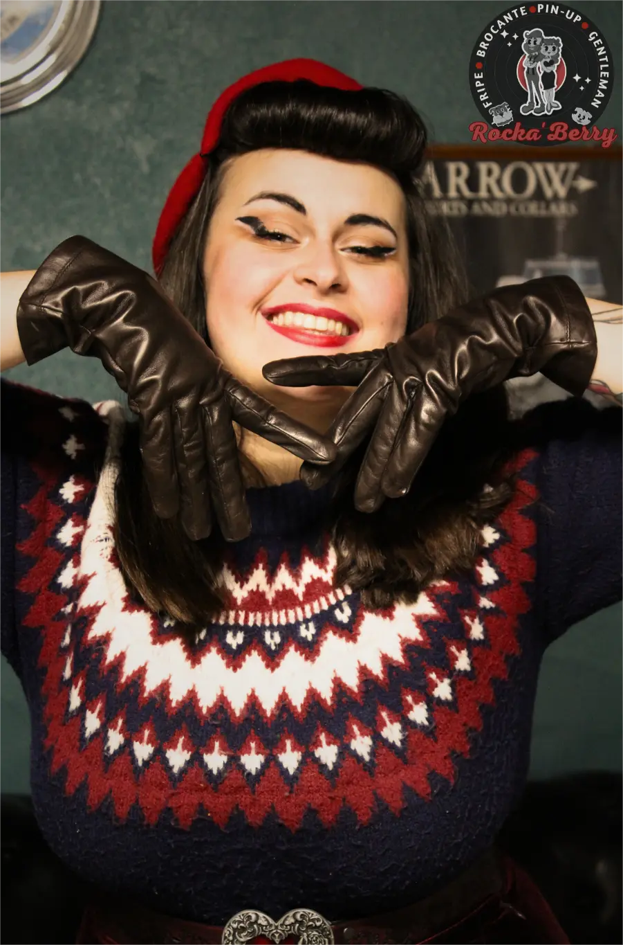 Gants Vintage : Marron Cuir - Made in Italy - Rocka'Berry