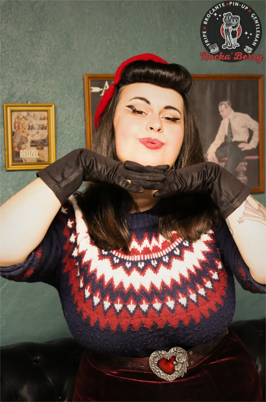 Gants Vintage : Marron Mi longs - Rocka'Berry