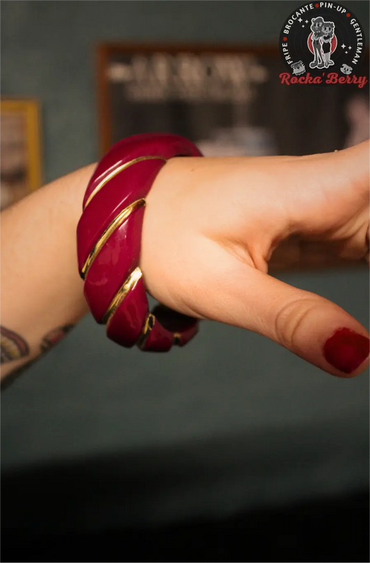 Gros Bracelet Vintage Rose & Doré - Rocka'Berry