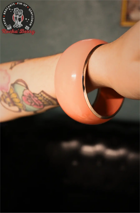 Gros Bracelet Vintage Saumon - Rocka'Berry