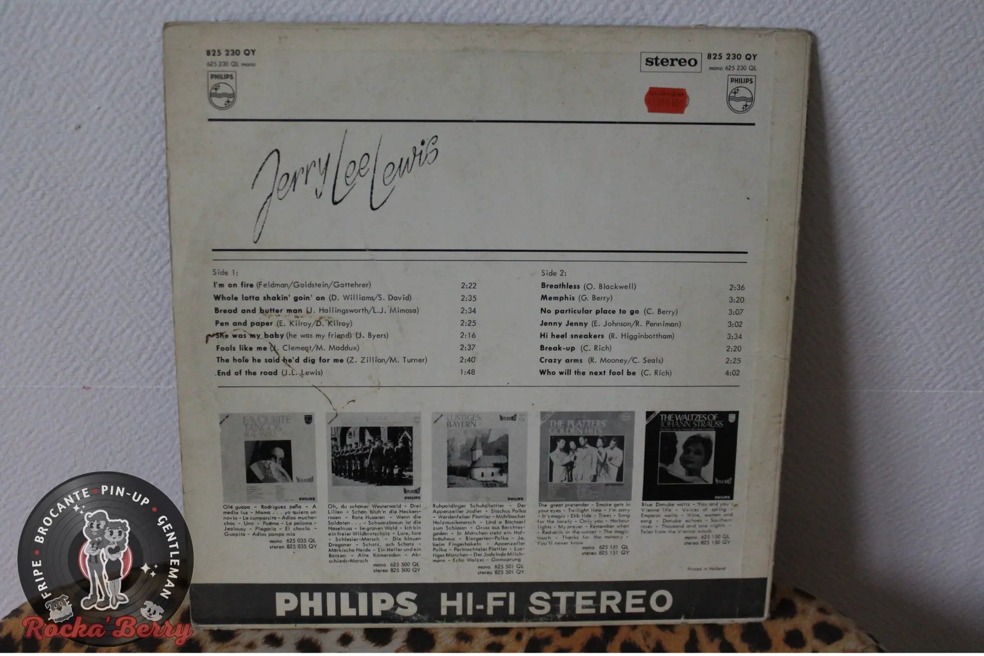 Jerry Lee Lewis (Edition Pays-Bas) - Vinyle 33T Rocka'Berry