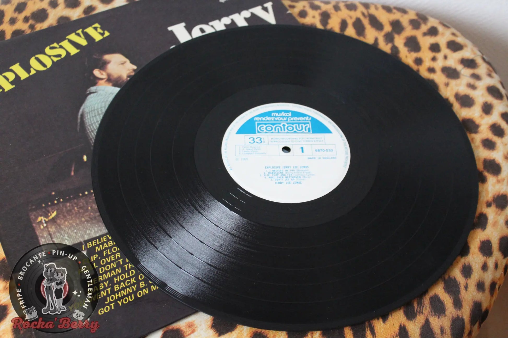 Jerry Lee Lewis, "Explosive" (1965)- Vinyle 33T Rocka'Berry