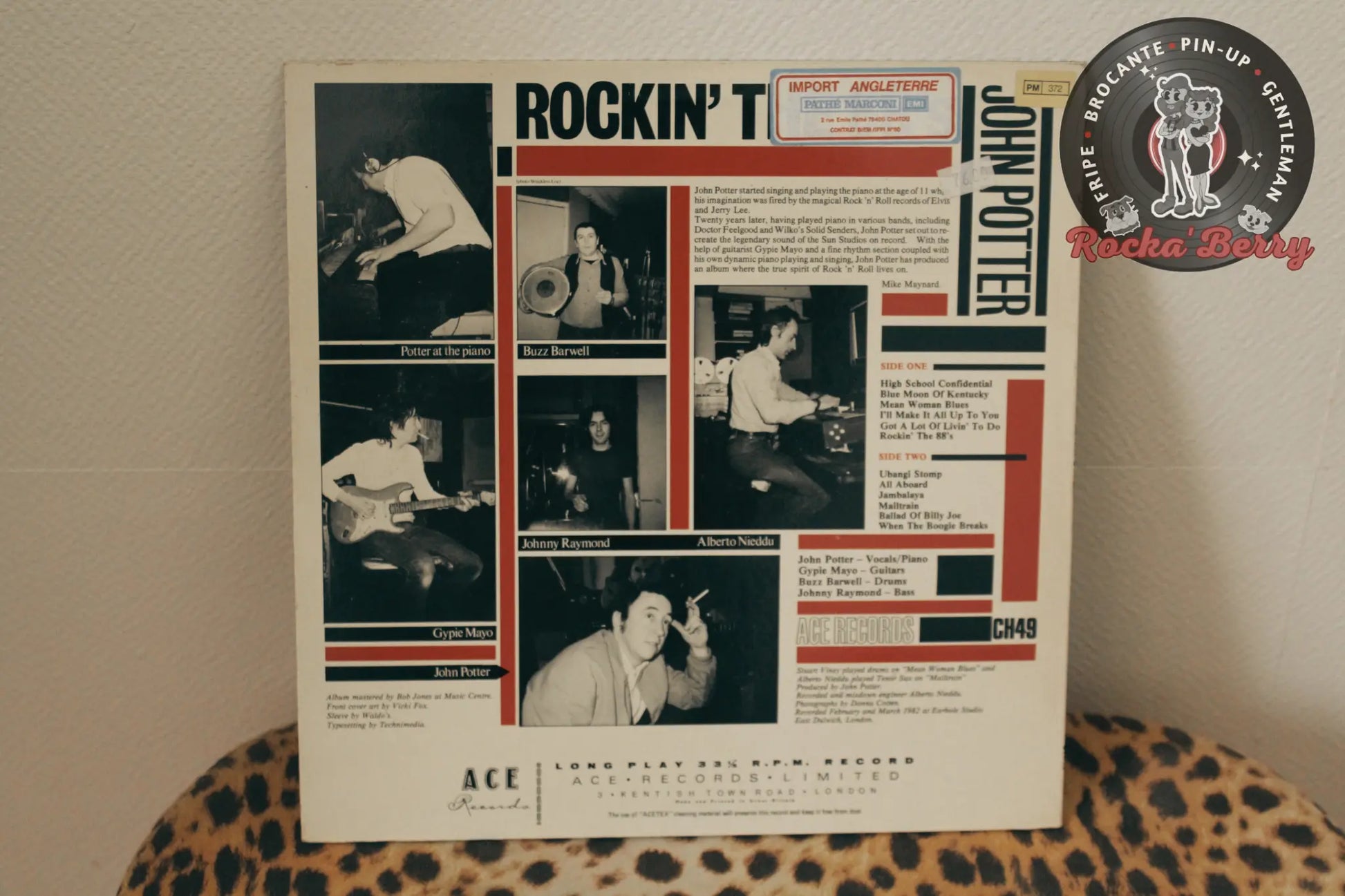 John Potter, " Rockin' The 88's " ( UK, 1982) - Vinyle 33T Rocka'Berry