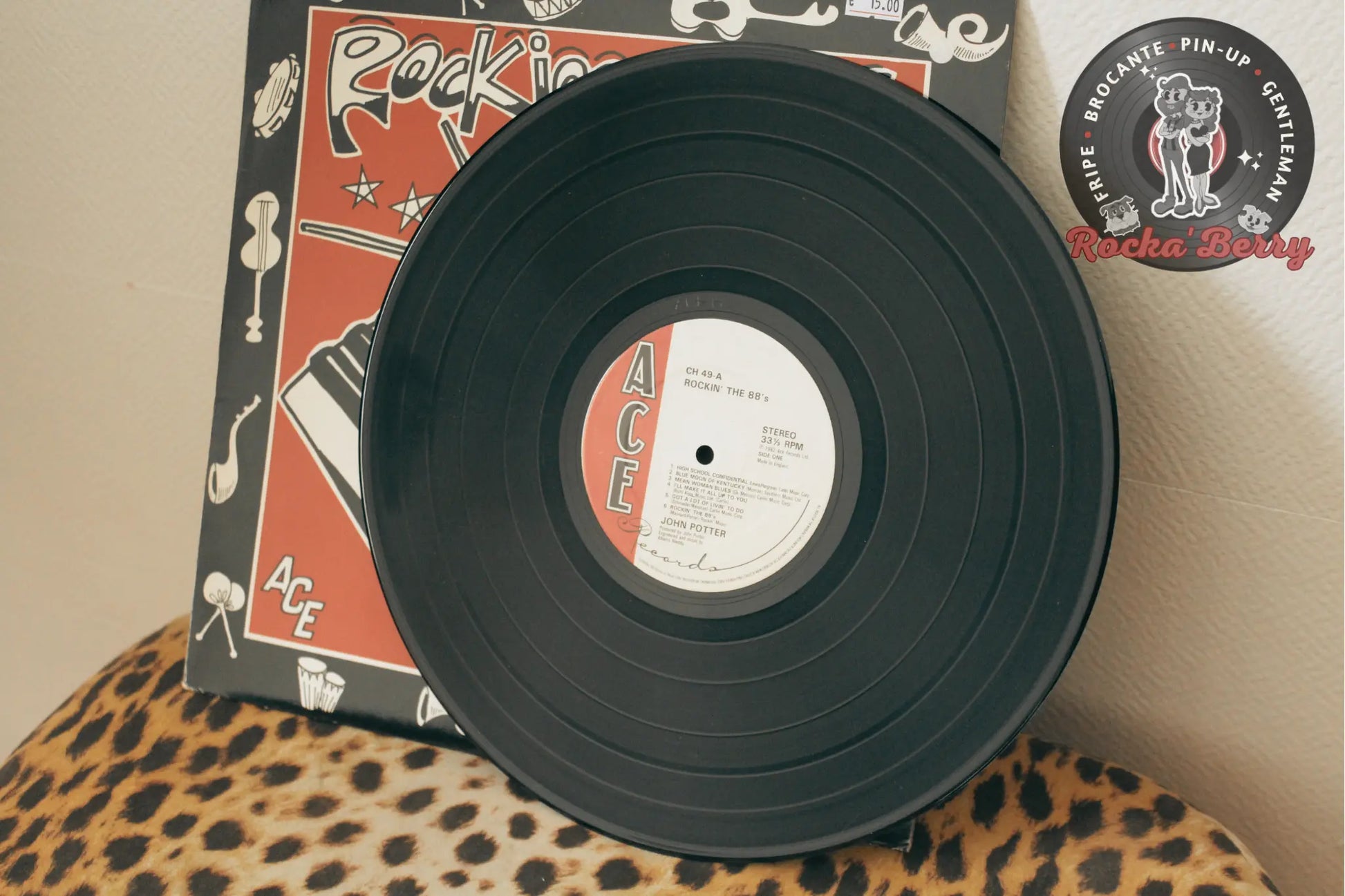 John Potter, " Rockin' The 88's " ( UK, 1982) - Vinyle 33T Rocka'Berry