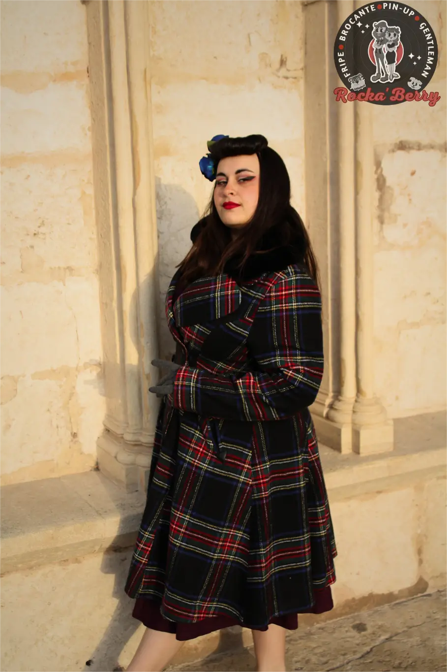 Manteau Tartan Esprit 50s Forester - Hell Bunny - Rocka'Berry