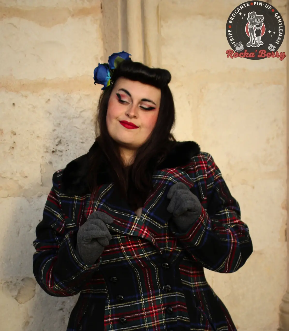 Manteau Tartan Esprit 50s Forester - Hell Bunny - Rocka'Berry