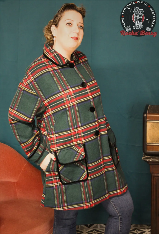 Manteau Tartan Esprit 60s Stanley - Hell Bunny - Rocka'Berry