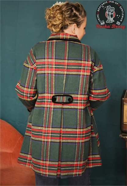 Manteau Tartan Esprit 60s Stanley - Hell Bunny - Rocka'Berry