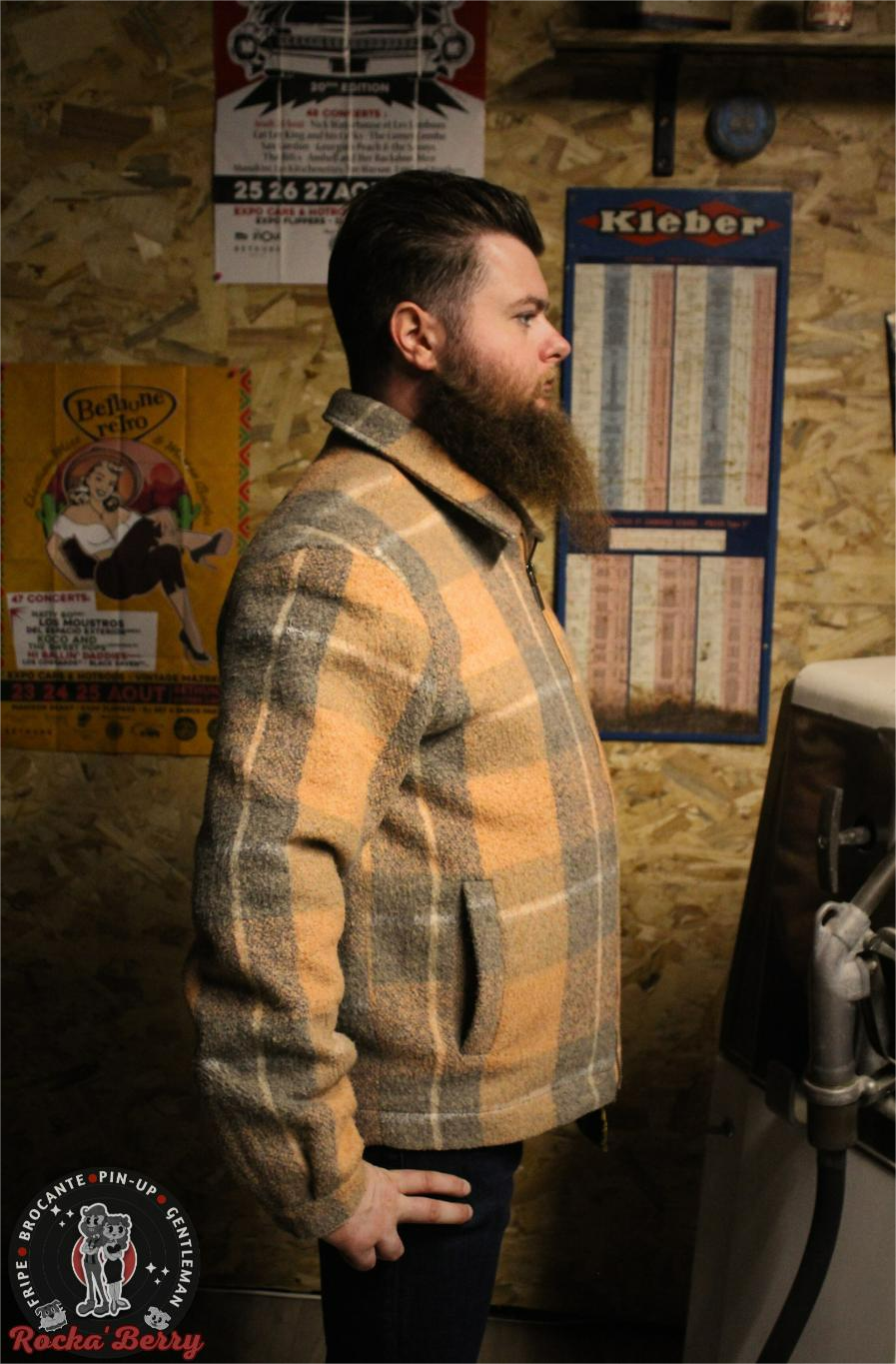 🧥 Manteau à Carreaux Brodé Von Dutch Originals