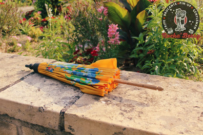 Ombrelle Vintage Papillon Jaune et Bleu Rocka'Berry