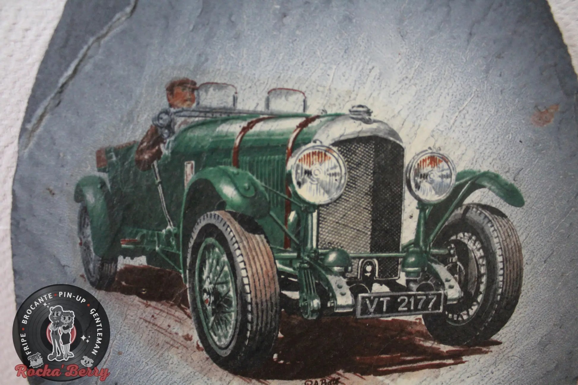 Peinture sur Ardoise Bentley Vintage Rocka'Berry