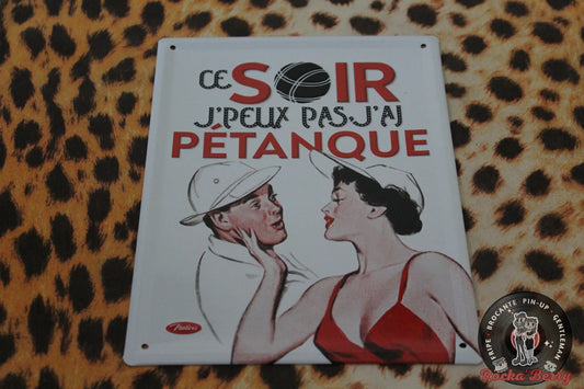 Plaque Métallique Rétro "Pétanque" Natives - Made in France Natives