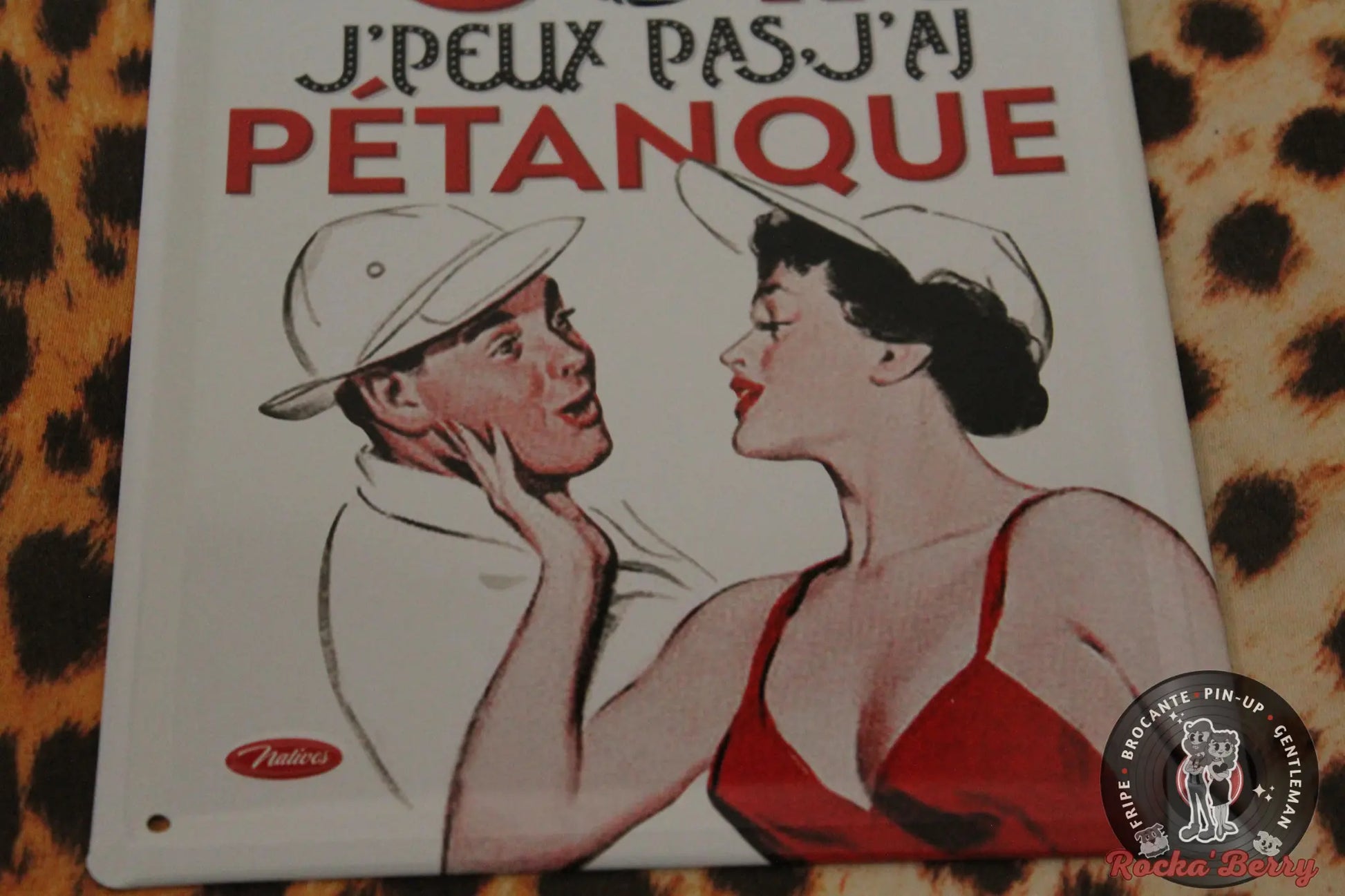 Plaque Métallique Rétro "Pétanque" Natives - Made in France Natives