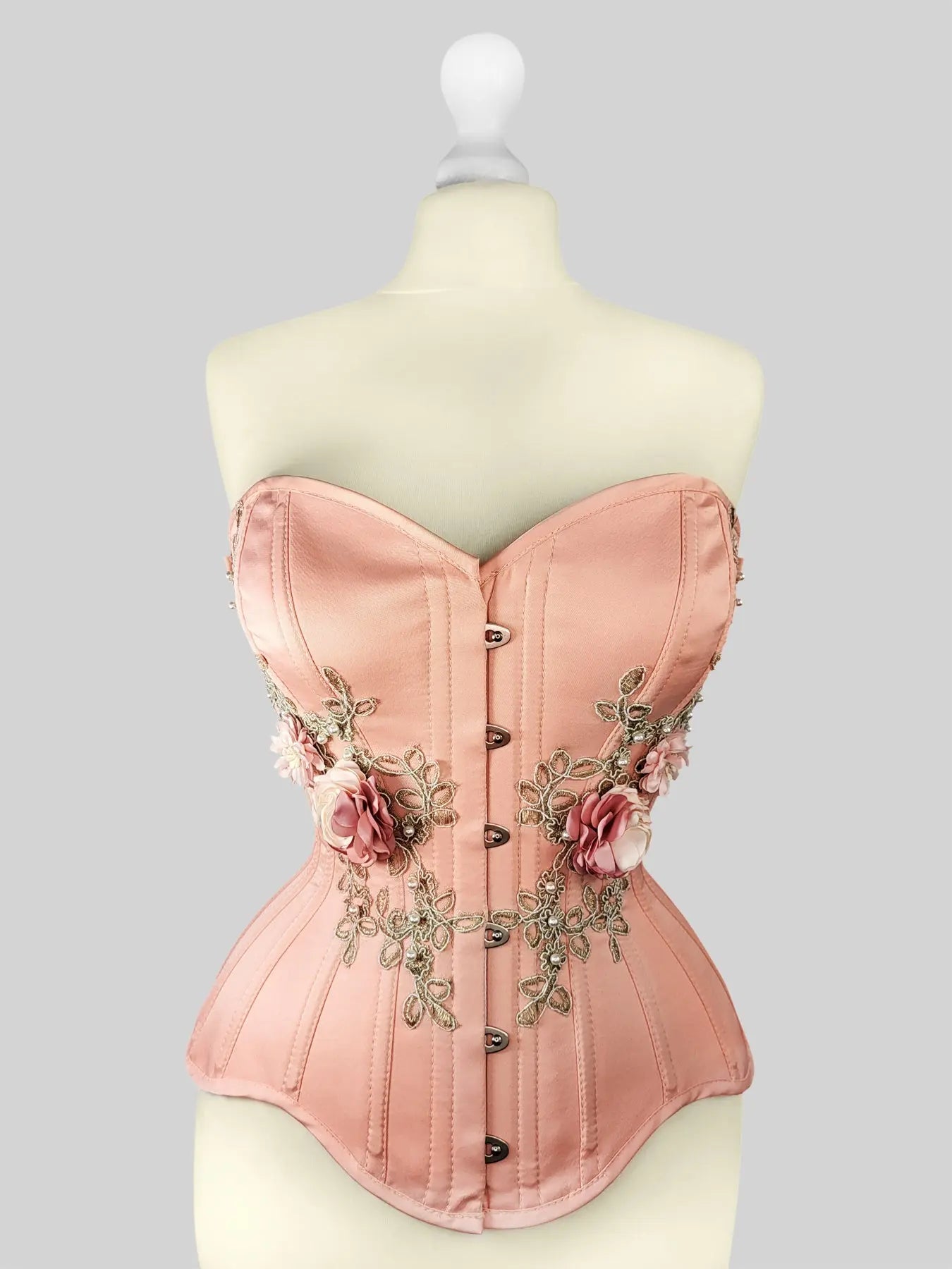 Pré-Commande : Corset Overbust Apricot - Rebel Madness Rebel Madness