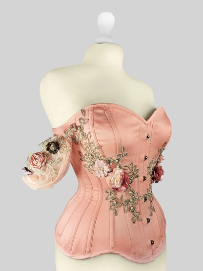 Pré-Commande : Corset Overbust Apricot - Rebel Madness Rebel Madness