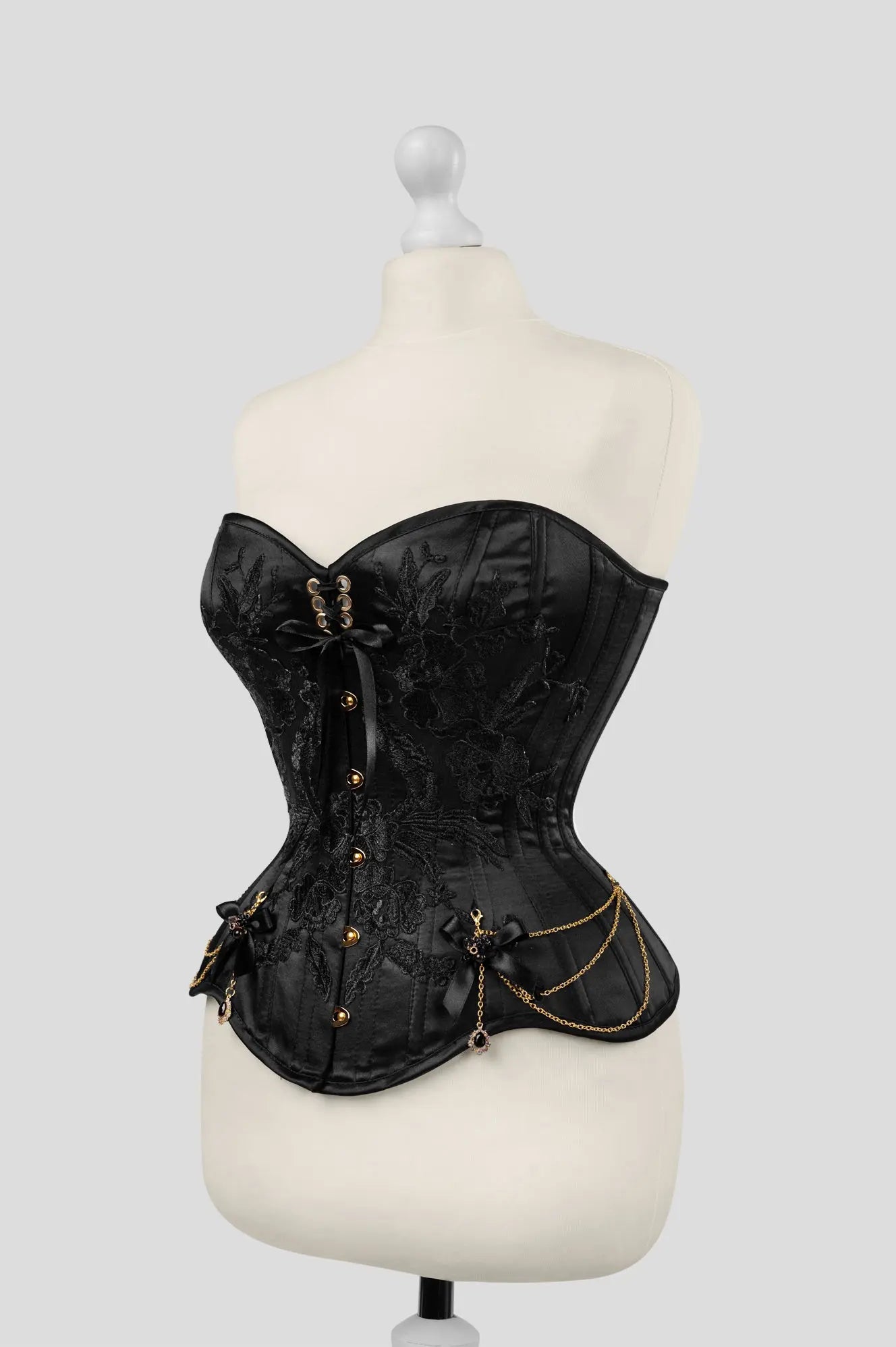 Pré-Commande : Corset Overbust Black & Gold - Rebel Madness Rebel Madness