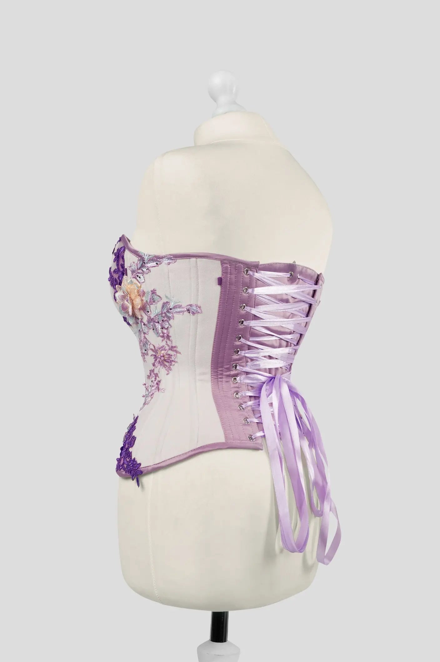 Pré-Commande : Corset Overbust Ecru Velvet - Rebel Madness Rebel Madness